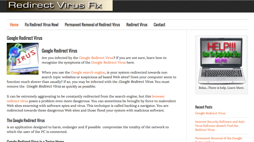 Redirect Virus Fix